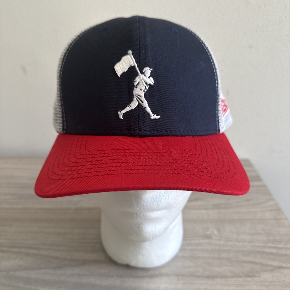 Basebalism MLB Flag Holding Player Mesh SnapBack Adjustable Hat Red White Blue